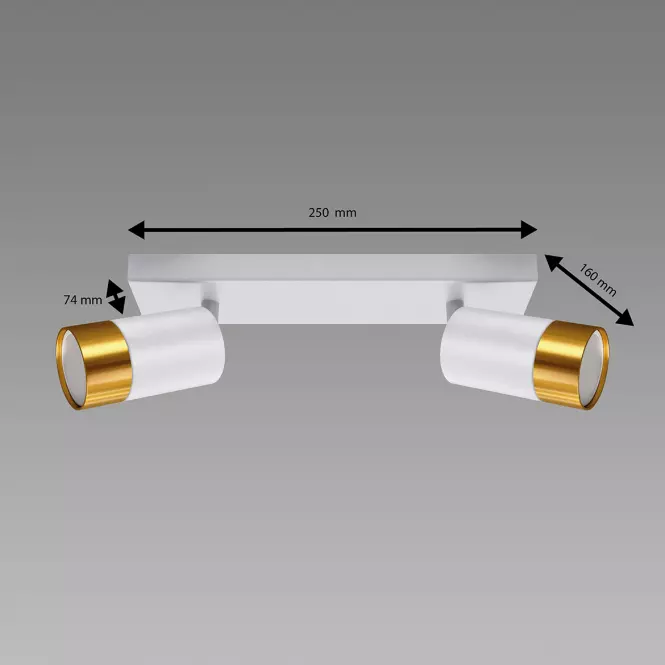Lámpa PUZON SPT GU10 2L WHITE/GOLD 04124 LS2,3