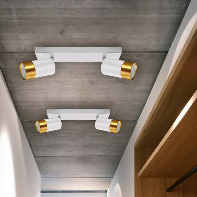 Lámpa PUZON SPT GU10 2L WHITE/GOLD 04124 LS2,5