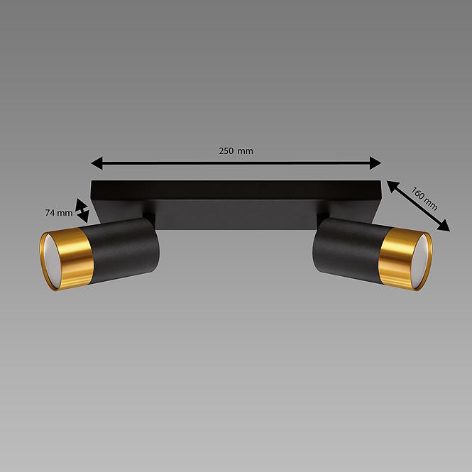 Lámpa PUZON SPT GU10 2L BLACK/GOLD 04125 LS2