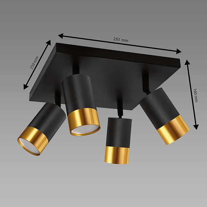 Lámpa PUZON SPT GU10 4D BLACK/GOLD 04129 LS4
