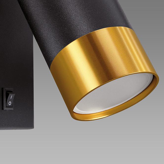 Lámpa PUZON WLL GU10 BLACK/GOLD 04133 LS1