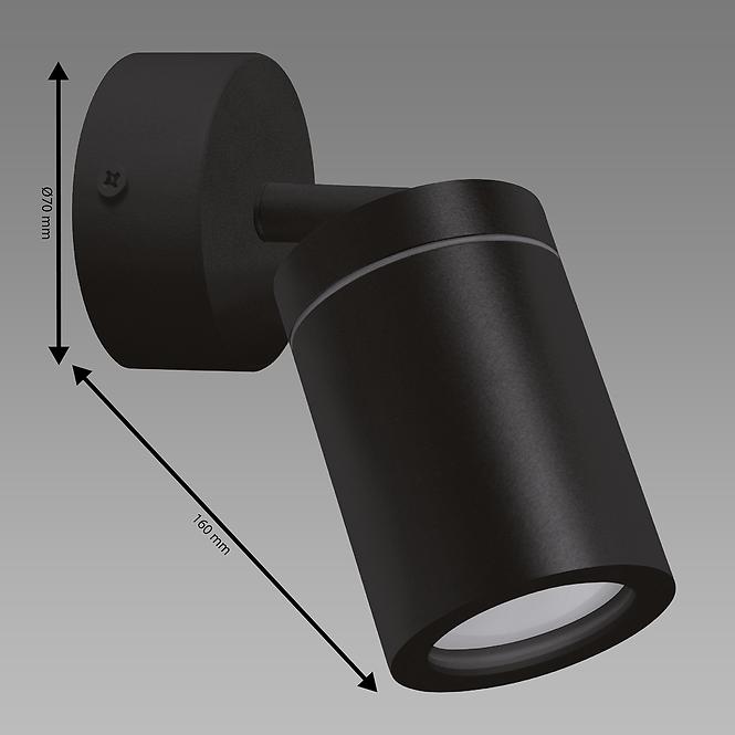 Lámpa TENOR GU10 1C BLACK 04069 IP44 LS1