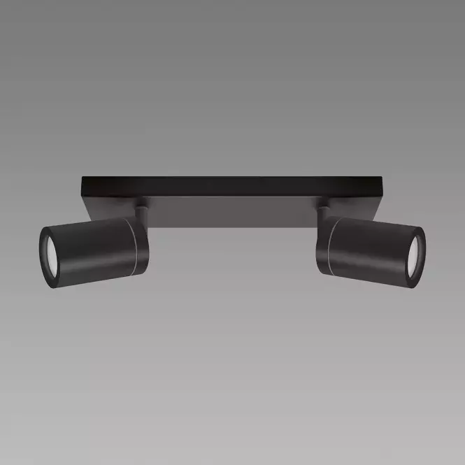 Lámpa TENOR GU10 2L BLACK 04071 IP44 LS2,2