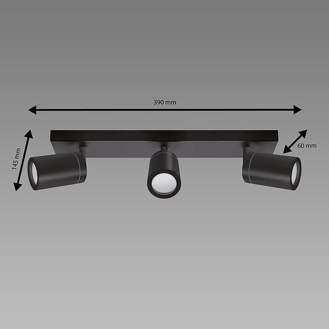 Lámpa TENOR GU10 3L BLACK 04073 IP44 LS3