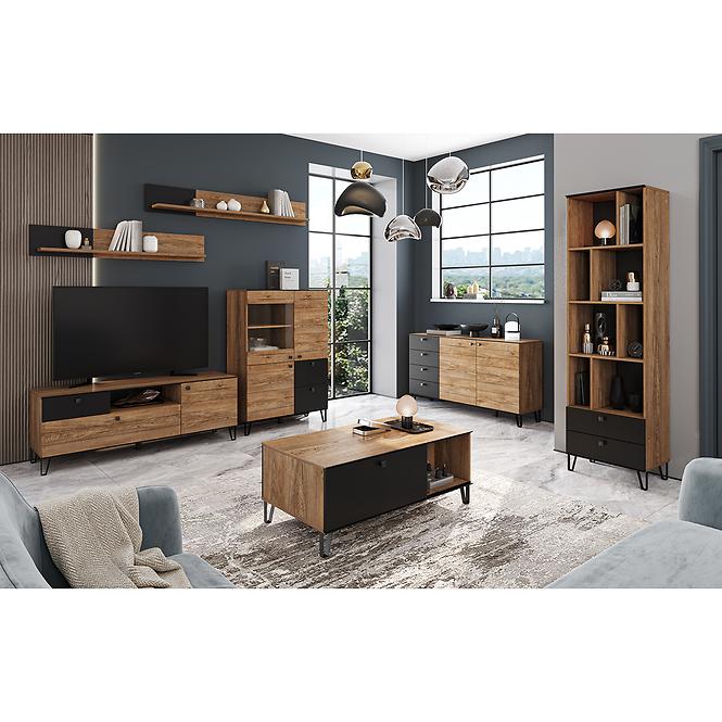 Dohányzóasztal 1S Weil T tölgy burgund oak,3