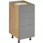 Konyhaszekrény Langen D40S4 push beige