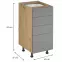 Konyhaszekrény Langen D40S4 push beige,2