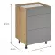 Konyhaszekrény Langen D60S3 push beige,2