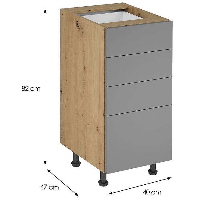 Konyhaszekrény Langen D40S1 fogantyú beige