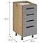Konyhaszekrény Langen D40S4 fogantyú beige,2