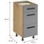 Konyhaszekrény Langen D40S3 fogantyú beige,2