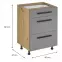 Konyhaszekrény Langen D60S3 fogantyú beige,2