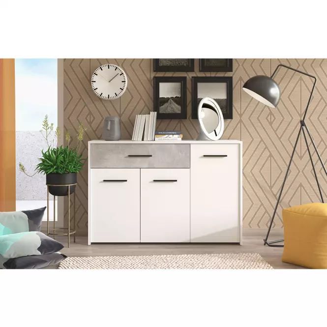 Komód Varadero fehér/beton 3K1F 11011617