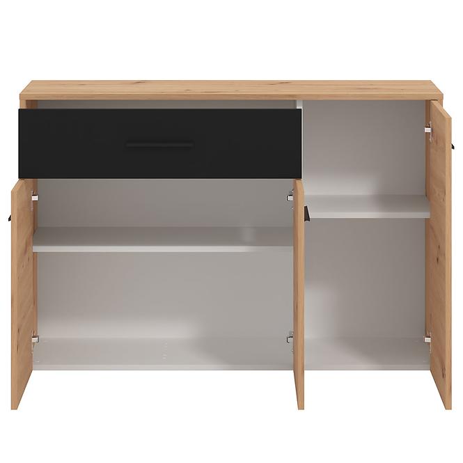 Komód Varadero artisan/fekete 3K1F 11011628,4
