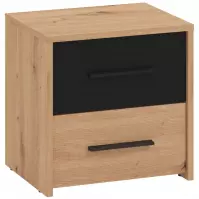 Éjjeliszekrény Varadero artisan/fekete NO2F 11011630