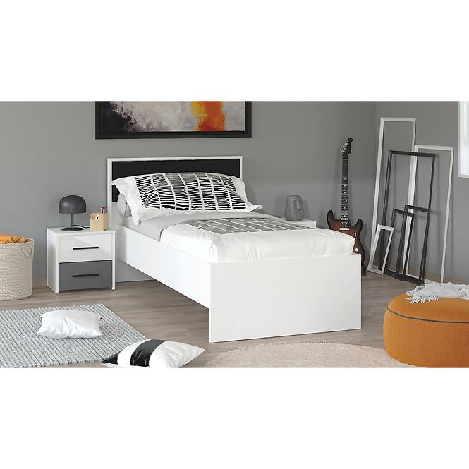 Ágy Varadero fehér/fekete 90x200 11011660,7