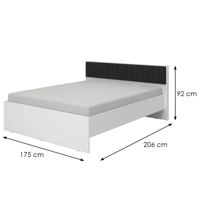 Ágy Varadero Plus beton/fehér 160x200 11011620