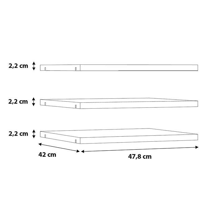 Falipolcok a szekrény Haruki DMRD12 szürke,5