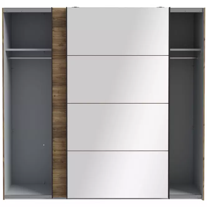 Szekrény Haruki HYTS92411 alpesi lucfenyő/fekete