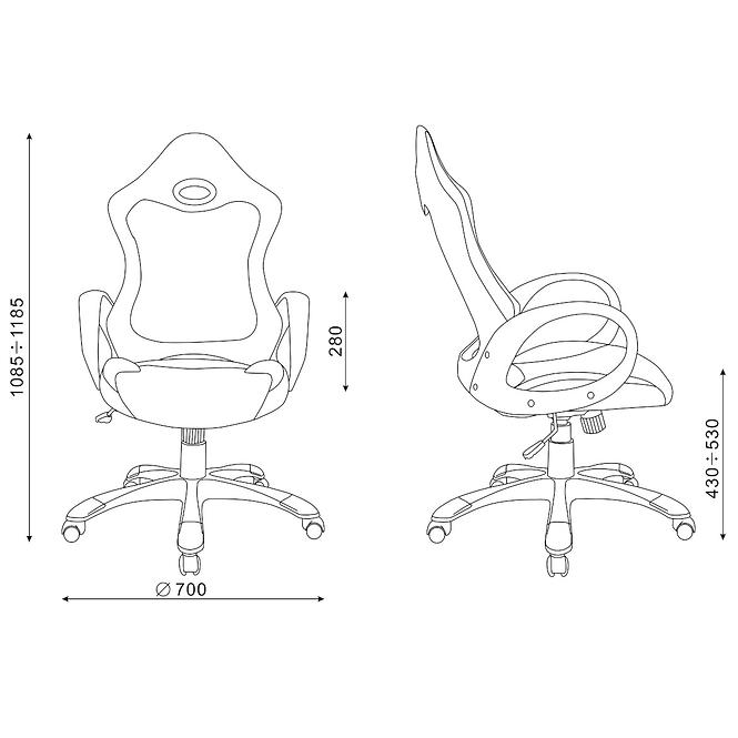 Szék CX 0388H01 fekete D01/fekete C01/fekete C01/ fekete PU002