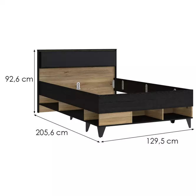 Ágy Liona LYAL1122-M687 tölgy Mauvella /tölgy Cabezone,4