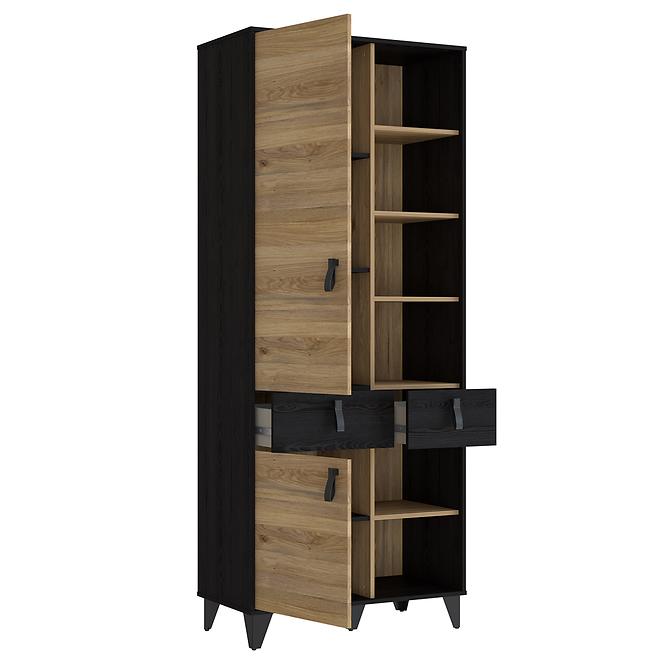 Regál Liona LYAR721-M687 tölgy Mauvella/tölgy Cabezone,3