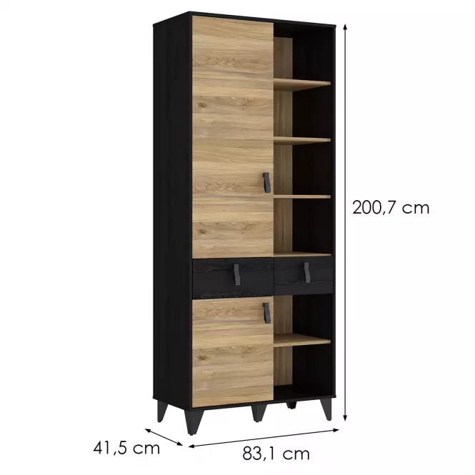 Regál Liona LYAR721-M687 tölgy Mauvella/tölgy Cabezone