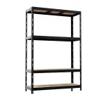 Fém tárolóállvány NERO II 180x120x45 4 polc/300kg fekete