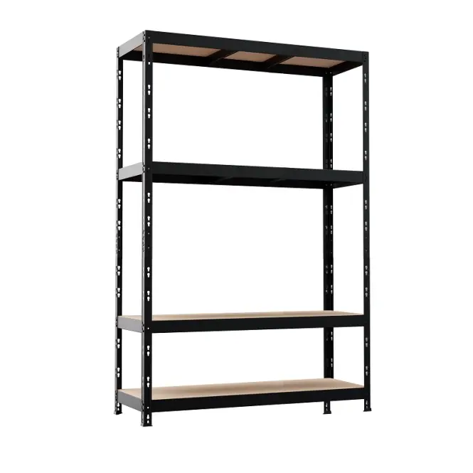 Fém tárolóállvány NERO II 180x120x45 4 polc/300kg fekete