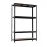 Fém tárolóállvány NERO II 180x120x45 4 polc/300kg fekete