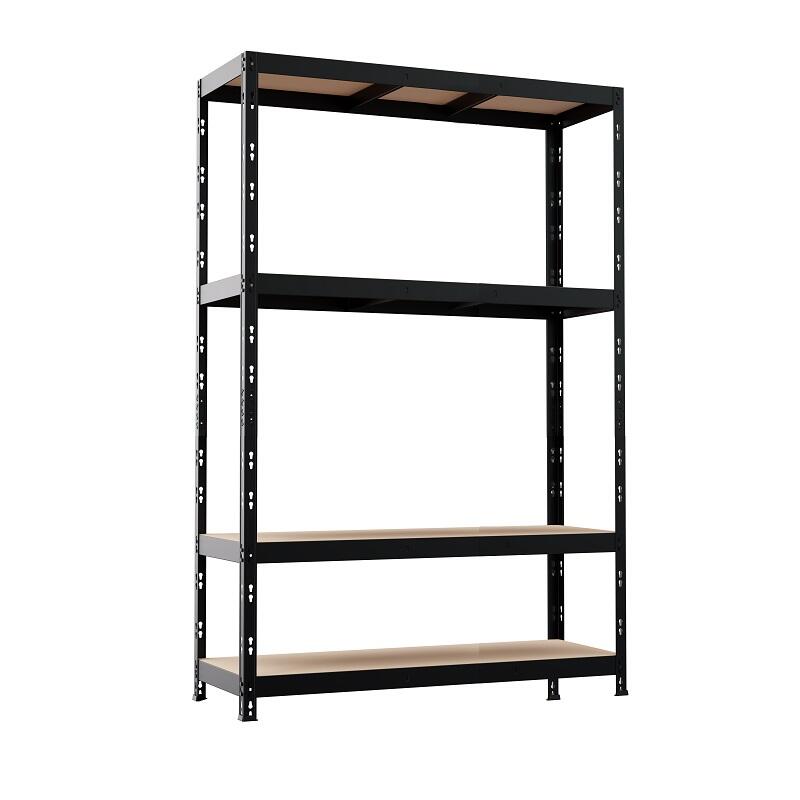 Fém tárolóállvány NERO II 180x120x45 4 polc/300kg fekete