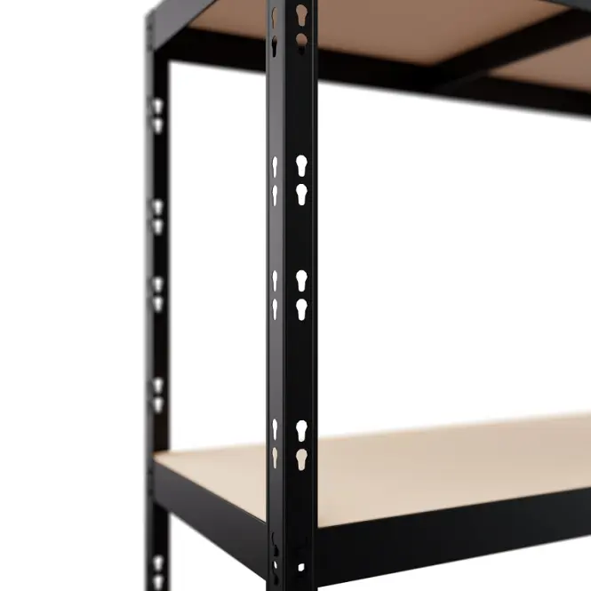 Fém tárolóállvány NERO II 180x120x45 4 polc/300kg fekete