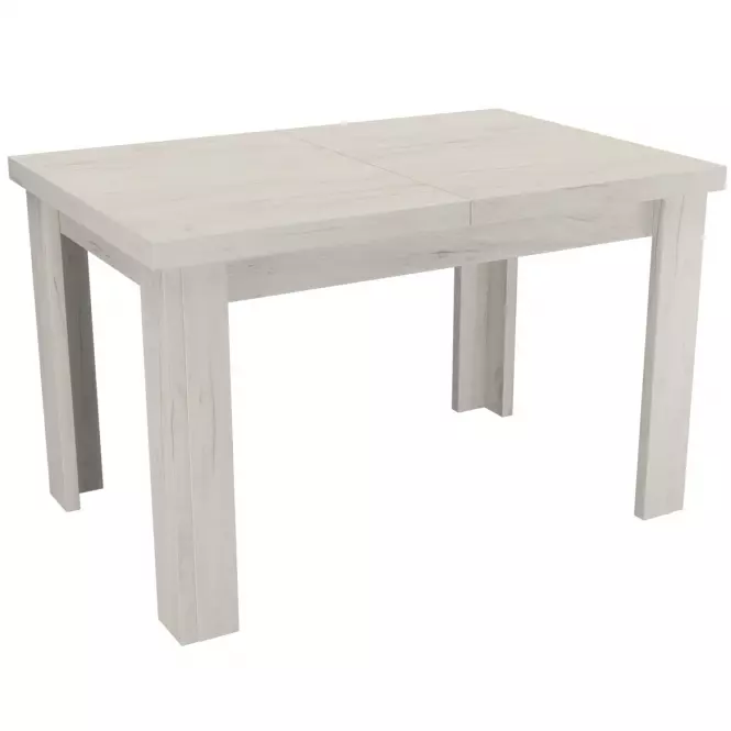 Kinyitható asztal kiscsi Kora 120/160x80cmx80 kraft fehér