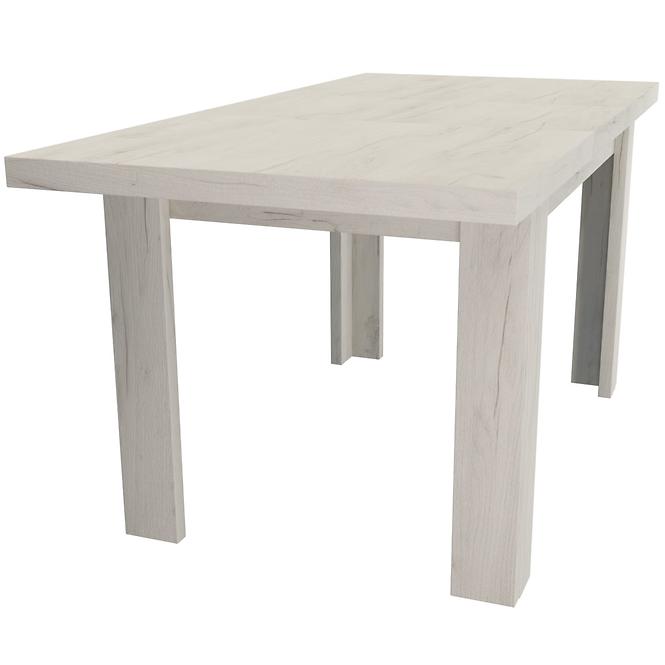 Kinyitható asztal kiscsi Kora 120/160x80cmx80 kraft fehér