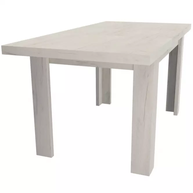 Kinyitható asztal kiscsi Kora 120/160x80cmx80 kraft fehér,4