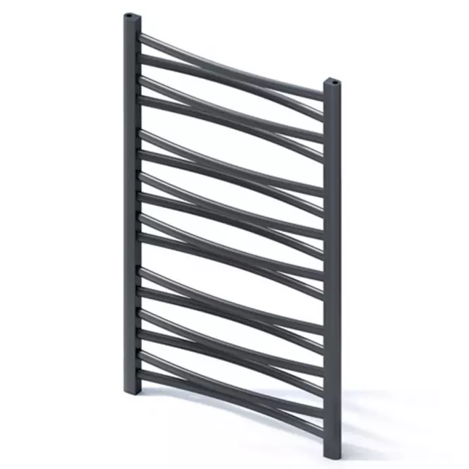 Fürdőszoba radiátor Łezka 3D Ł3D 16/40 fekete 910x440 mm