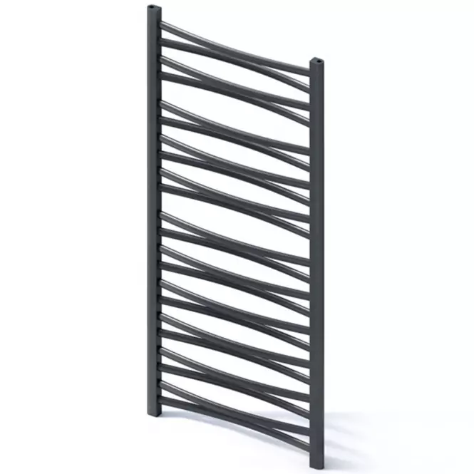 Fürdőszoba radiátor Łezka 3D Ł3D 22/40 fekete 1205x440 mm