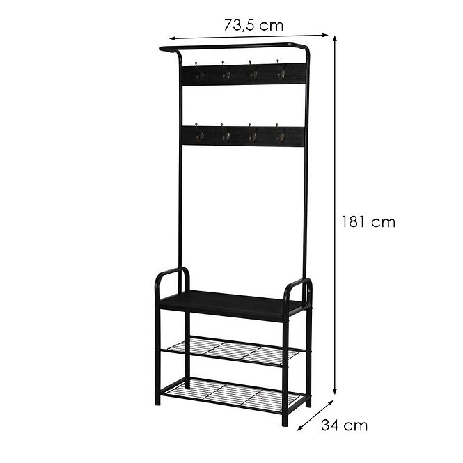 Előszobafal Fremont 21298D fekete