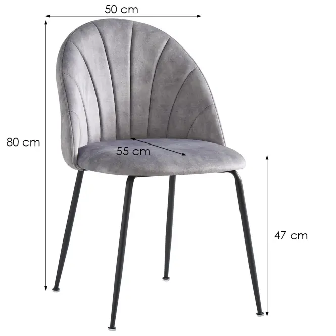 Szék Elle TC-2074 szürke