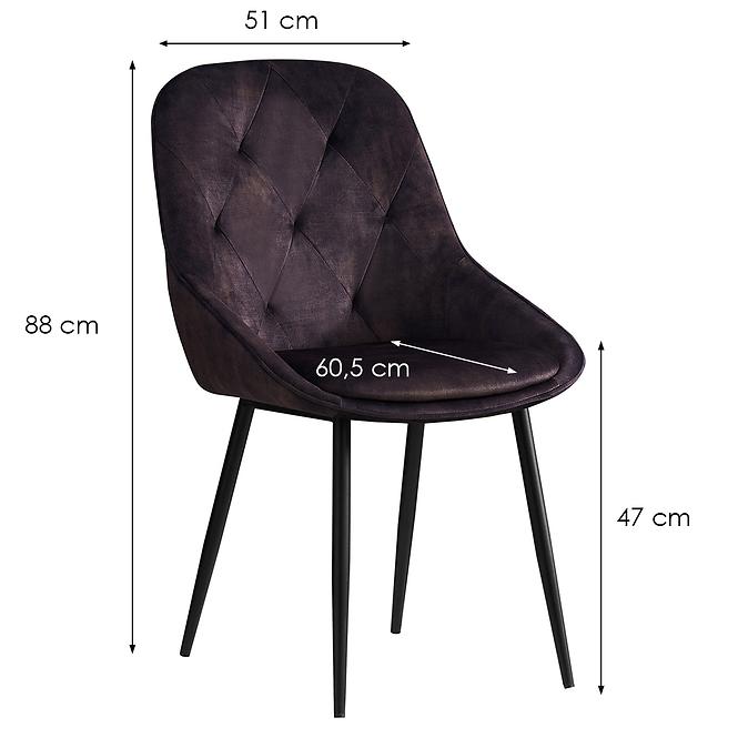Szék Parker TC-2072 barna,2