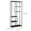 Regál Benton 31333K fekete 6T,2