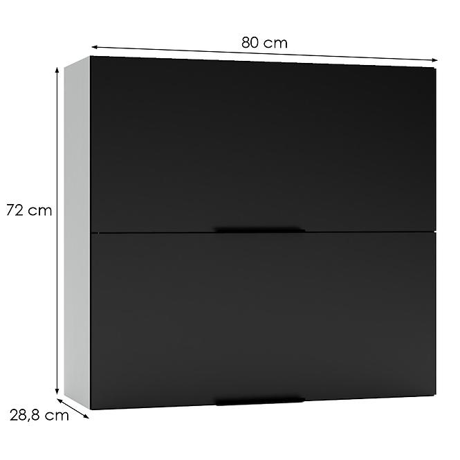 Konyhaszekrény Mina W80GRF/2 fekete,2
