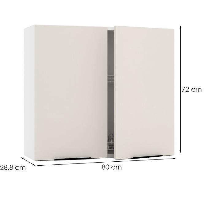 Konyhaszekrény Sonja W80SU ALU bézs,2