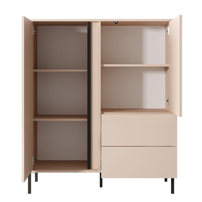 Komód DAST magas 2D2S bézs,3