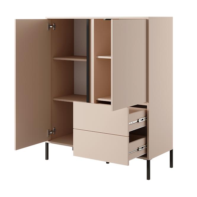 Komód DAST magas 2D2S bézs,4