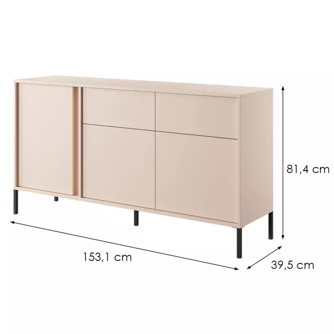 Komód DAST 153 3D2S bézs