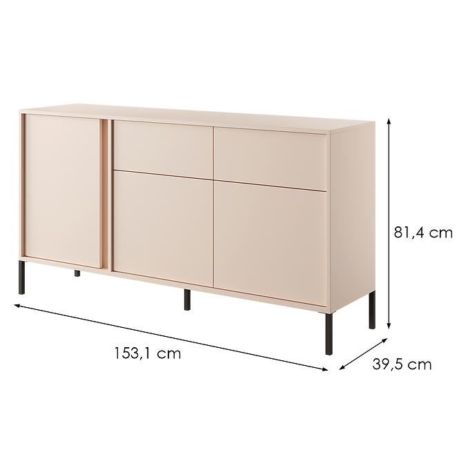 Komód DAST 153 3D2S bézs