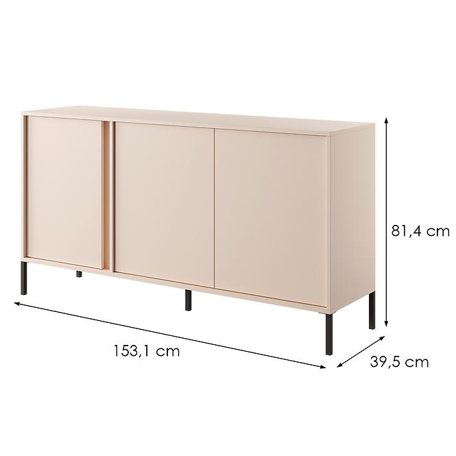 Komód DAST 153 3D bézs