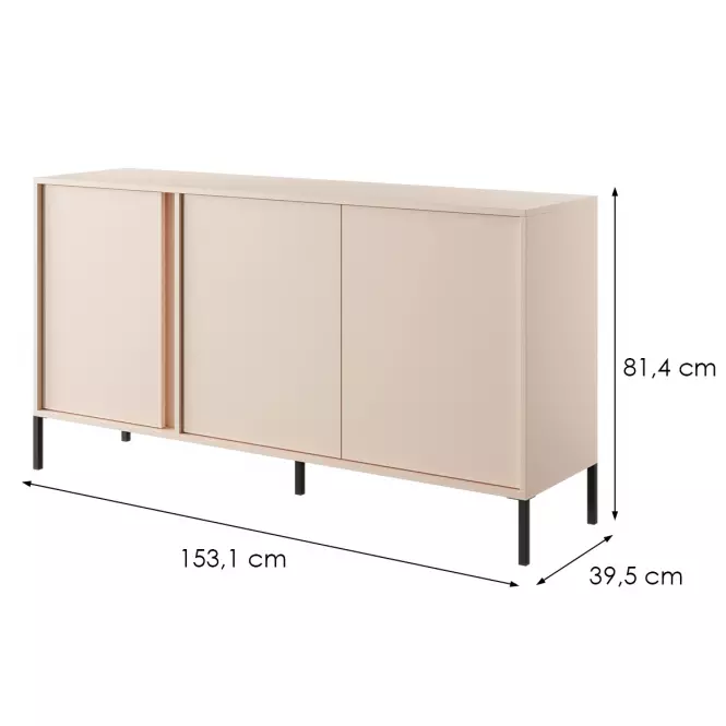 Komód DAST 153 3D bézs,5