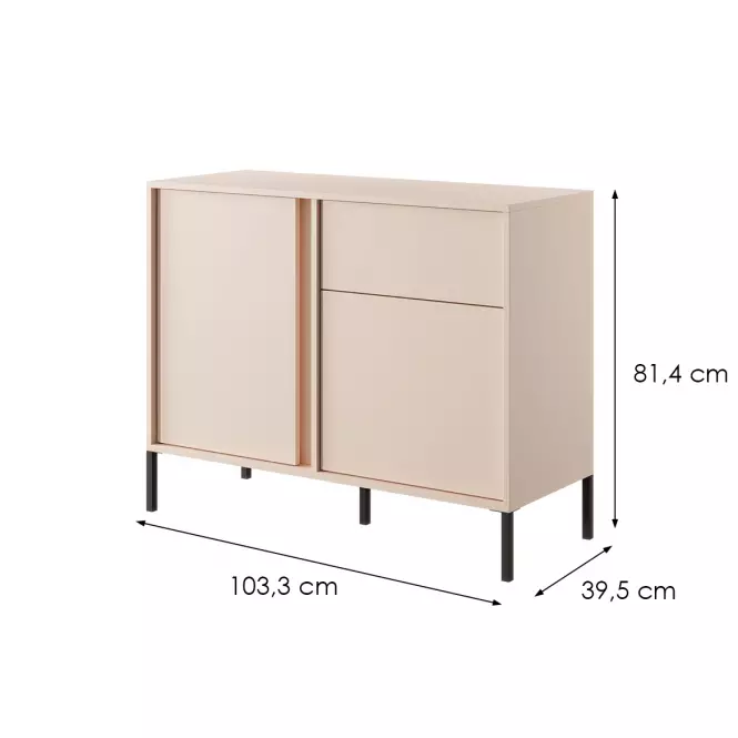 Komód DAST 103 2DS bézs,5